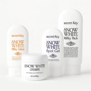 بكج سنو وايت للتفتيح والترطيب وتوحيد لون البشرة 4 قطع - Secret Key Snow White Brightening Skincare Set