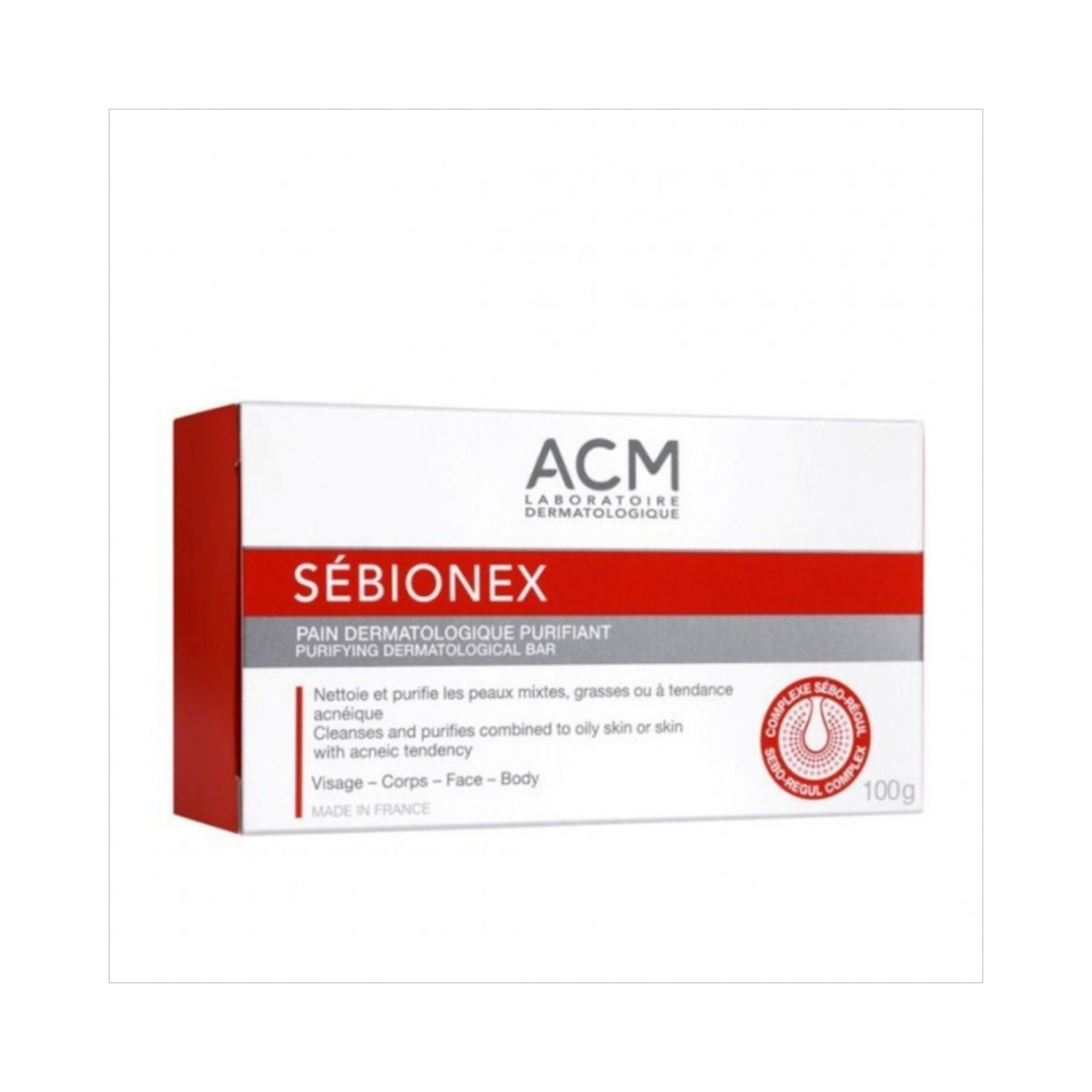 صابونة تنظيف علاجي للبشرة الدهنية - ACM Sébionex – Purifying Dermatological Bar